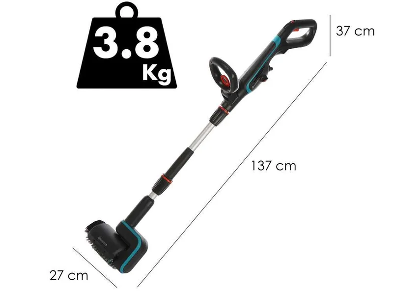 Gardena AquaBrush Patio 03/18V P4A Solo - Nettoyeur de sols à batterie
