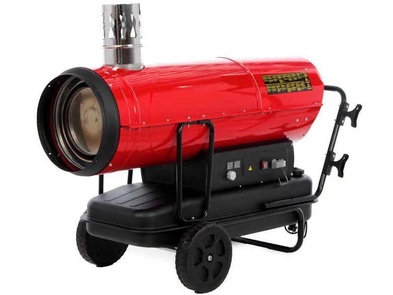GeoTech IDH 8000 - Générateur d'air chaud diesel - à chauffage indirect - sur chariot