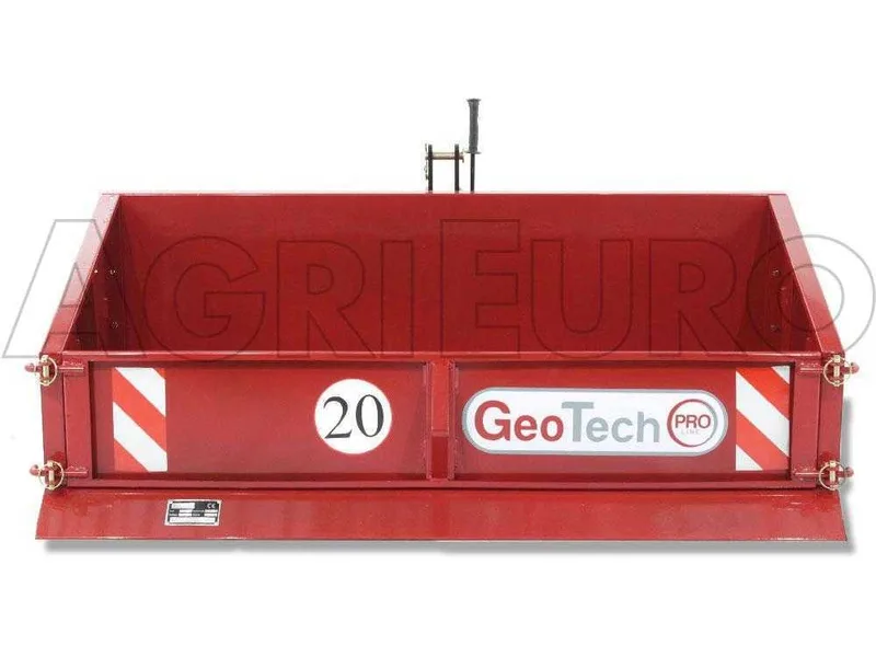 Benne basculante pour tracteur GeoTech Pro TB210 en métal - lame de raclage