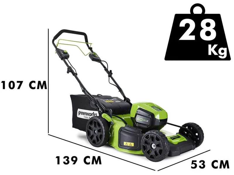 Greenworks GD60LM46SP - Tondeuse à gazon autotractée à batterie - batterie et chargeur non inclus