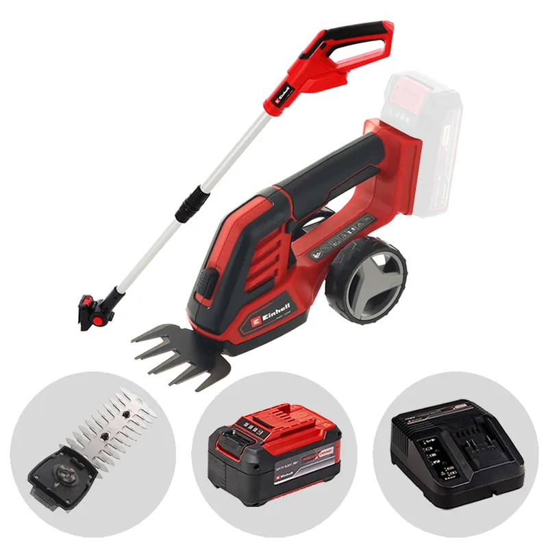 Einhell GE-CG 18/100 Li T - Cisaille à gazon à batterie avec perche - 18V 5.2Ah
