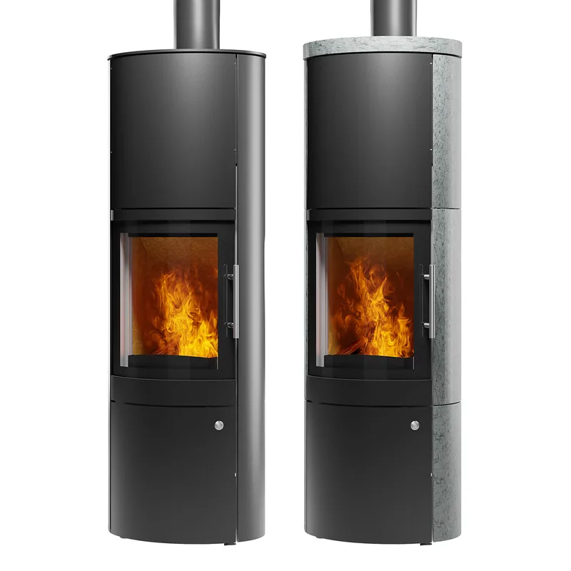 Poêle à bois Leo en acier noir de Königshütte