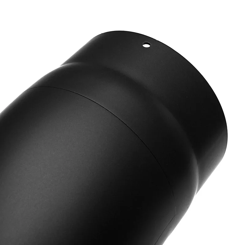 Raik Basic coude de tuyau de fumée 150mm noir 90° tiré avec porte pour tuyau de fumée / conduit de fumée