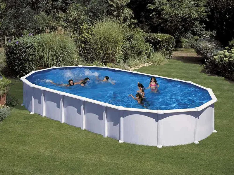 Gre Haiti Ovale 915x470x132cm - Piscine hors-sol - Traverses enterrées
