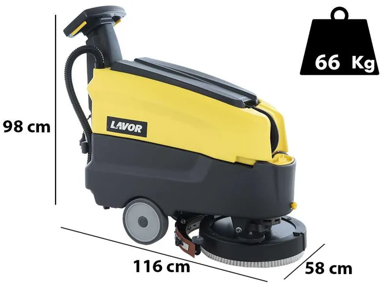 Lavor L4 45E - Autolaveuse électrique - 3 en 1 : lave, sèche et aspire