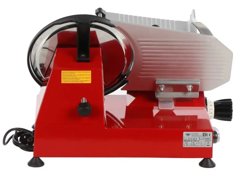 Celme ALFA 250 Rossa -Trancheuse à jambon avec lame en acier 250 mm