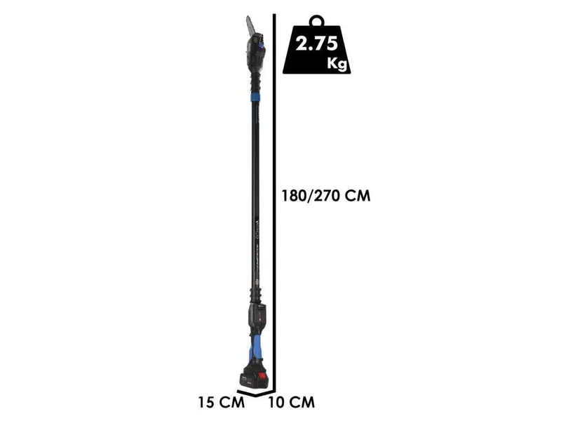 Vesco X180AT - Élagueuse à batterie sur perche télescopique - 180-270 cm - 36 V 3 Ah