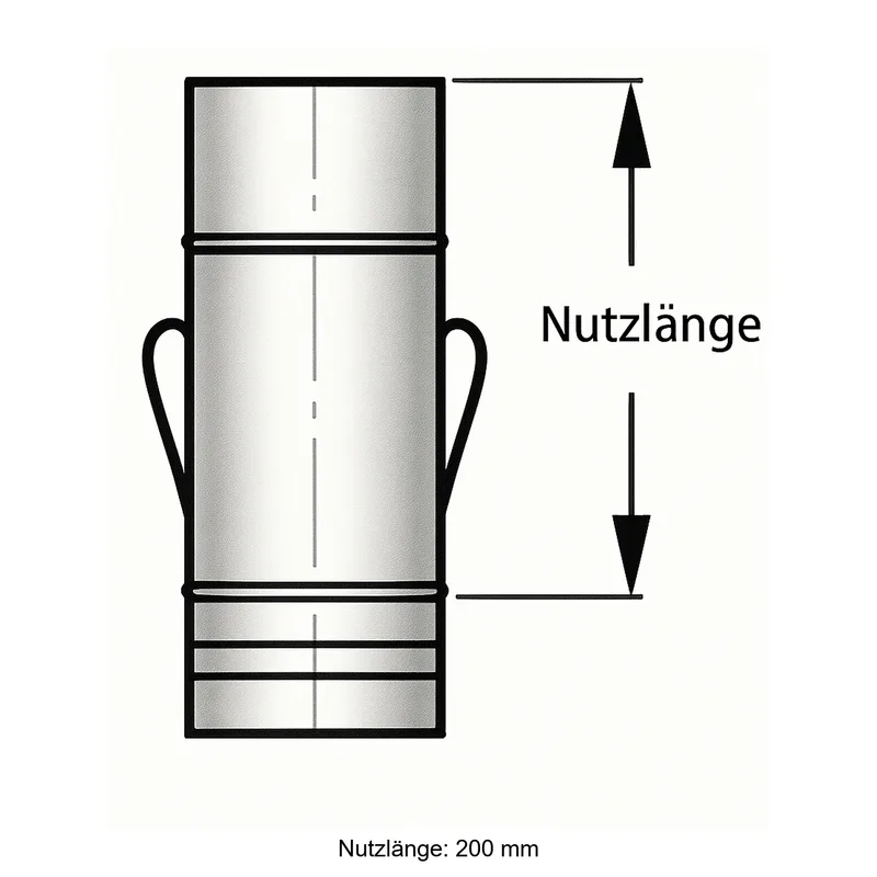 Schiedel PRIMA PLUS élément de purge 250mm Ø180 mm simple paroi mat