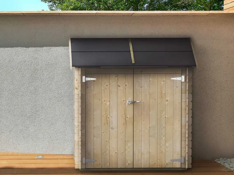 Alce Ambrogio 155x85 - Abri de jardin en bois - Toit à une pente - 155x85x165 cm
