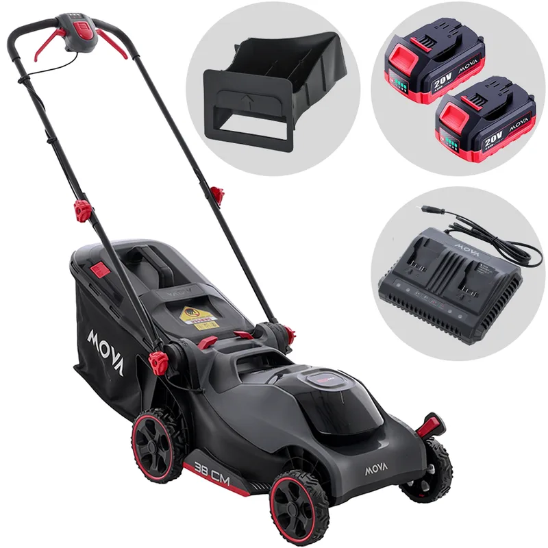 MOVA GL415 - Tondeuse à gazon à batterie - 40 V 4 Ah - Coupe 38 cm