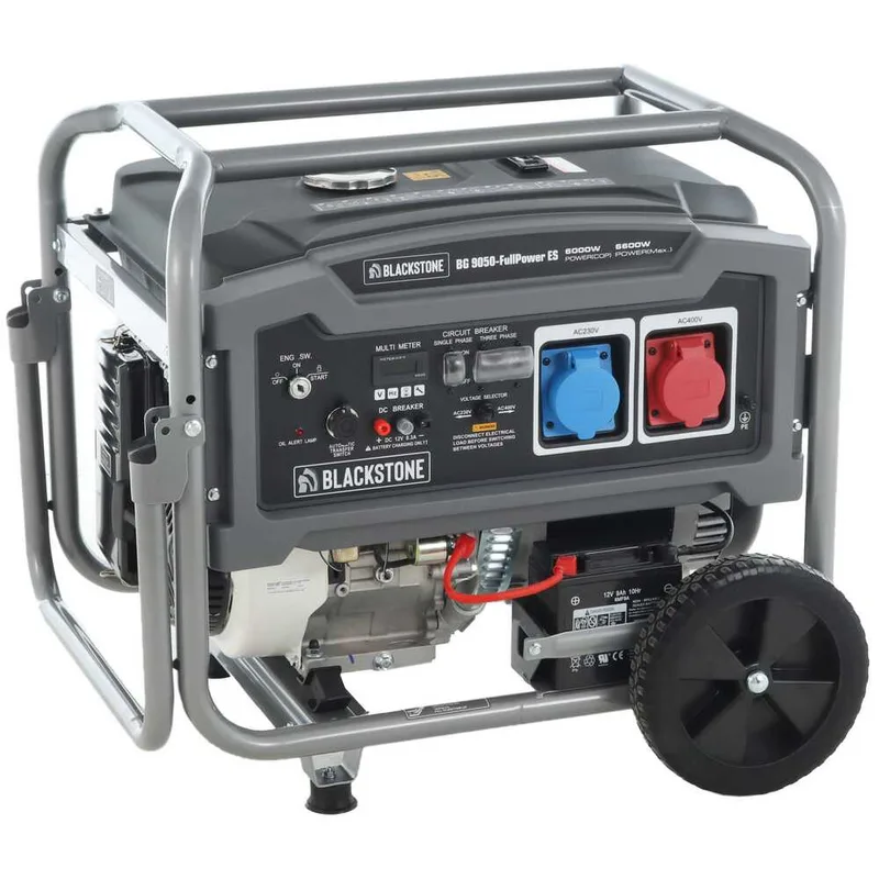 Blackstone BG 9050 - Groupe électrogène sur chariot à essence avec AVR 6.6 kW - Continue 6 kW Full-Power