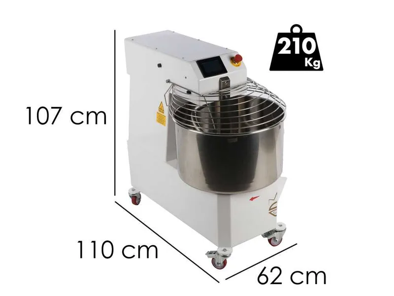 SPIRALMAC SV60 2 Vel Touch - Pétrins à spirale triphasé - 60 Kg