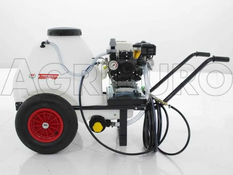 Groupe motopompe de pulvérisation Comet APS 41 - Honda GP 160 et chariot avec cuve 120 L avec crochet