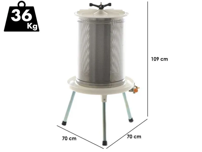 Premium Line Garda - Pressoir hydraulique à fruits 80 L - Cuve INOX