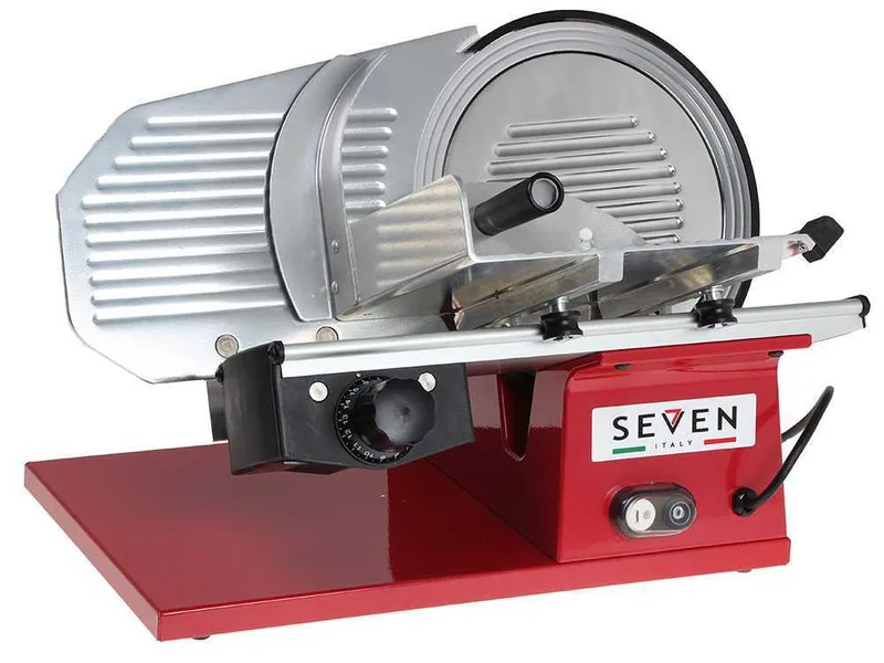 Seven Italy PS 250 PRO Rouge -Trancheuse avec lame de 250 mm - Affûteur compris - 180 Watts