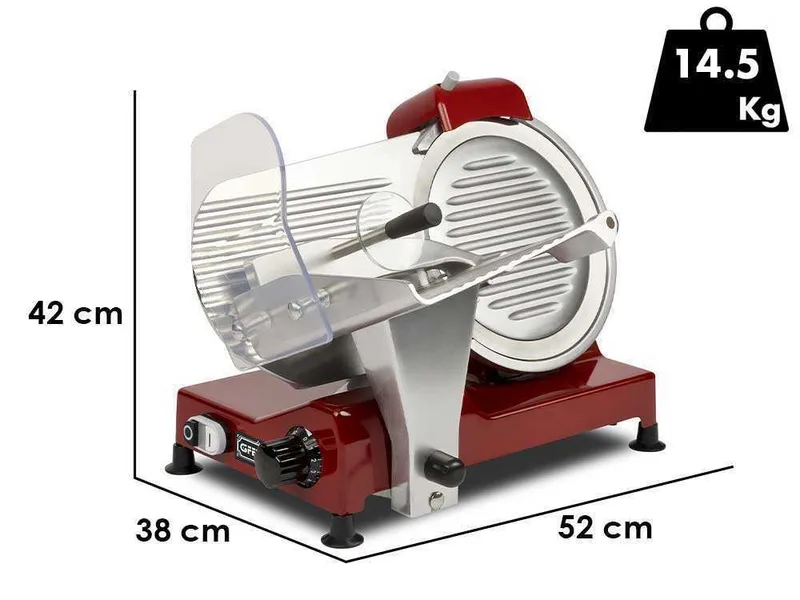 G3 Ferrari Emilia 250 Rouge - Trancheuse avec lame en acier inox 250 mm - 240 W