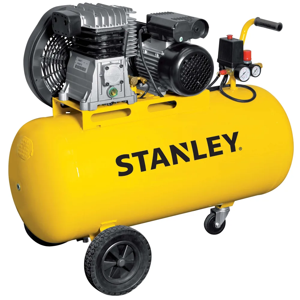 Stanley B 345/10/100 T - Compresseur d'air électrique triphasé à courroie - Moteur 3 CV - 100 L