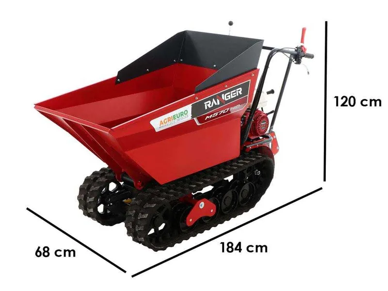 Brouette motorisée à chenilles dumper Ranger M570 HD-E - Moteur Honda GX200 - Démarrage électrique