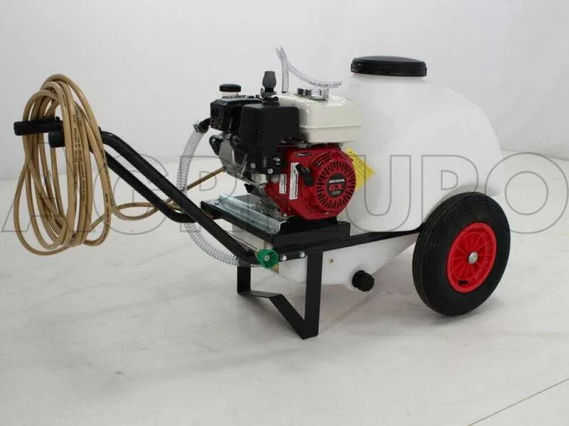 Groupe motopompe de pulvérisation Comet APS 41 - Honda GX 160 et chariot avec cuve 120 L