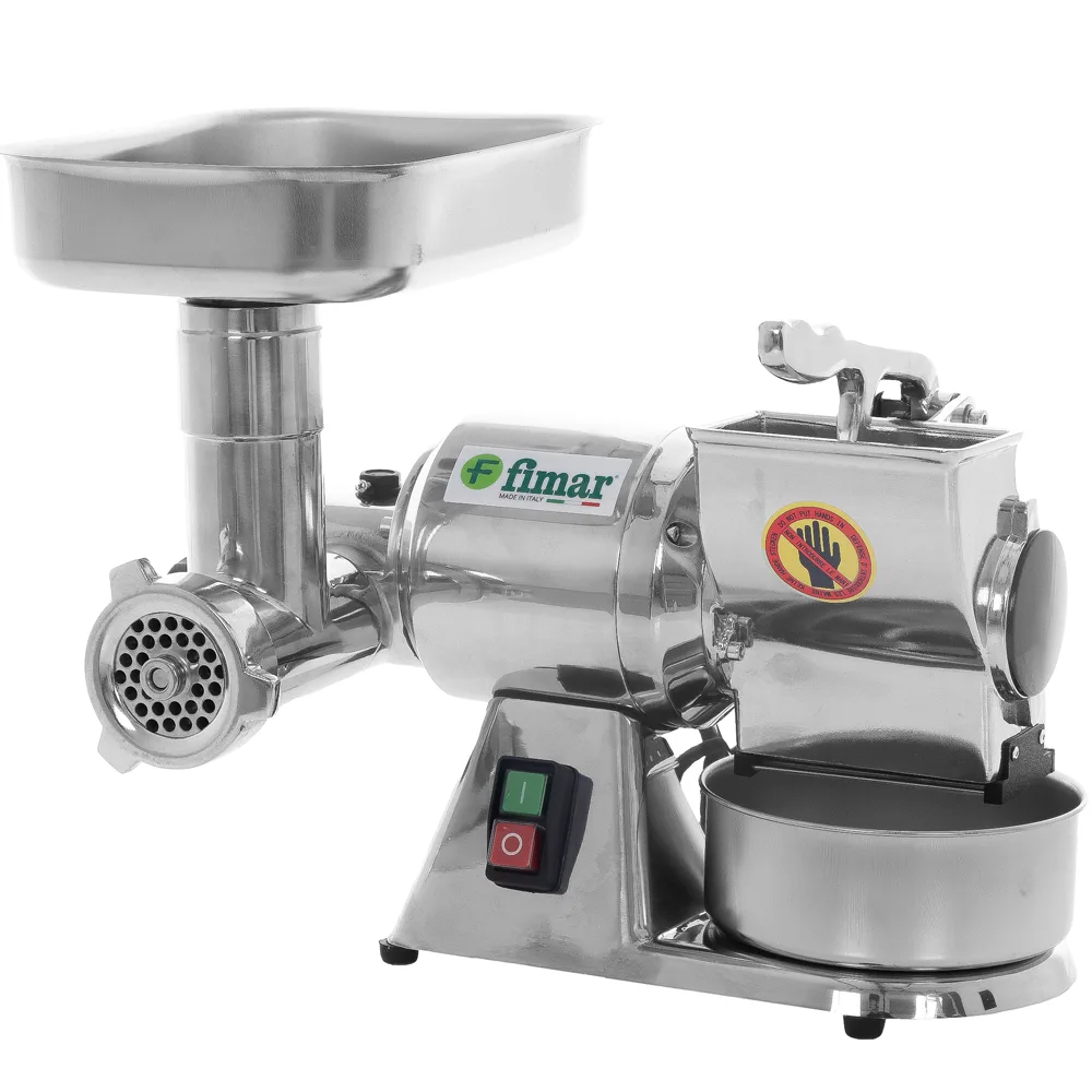 Fimar AB8D - Hachoir à viande électrique - Râpe intégrée - 230 V - 1 CV - Groupe de hachage externe