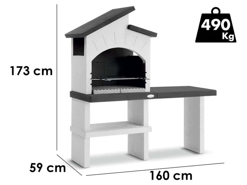 Palazzetti Ravello - Barbecue à bois et charbon en maçonnerie