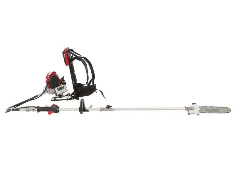 Perche élagueuse thermique à dos 4 temps GeoTech GT-4 36 BP avec perche de rallonge - 36 cm3