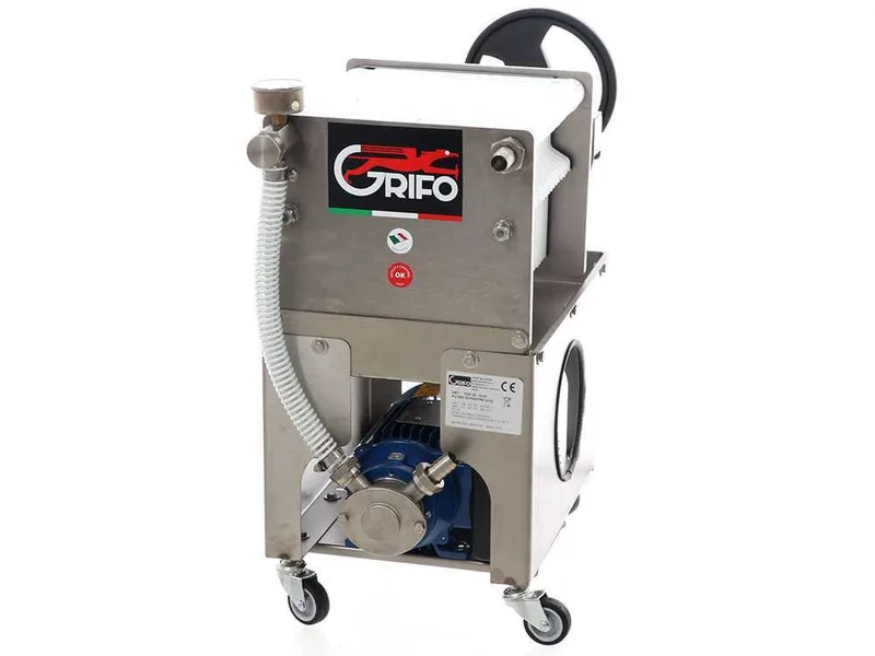 Grifo Professional FCP20-Olio - Filtre à plaques pour huile sur chariot - Pompe INOX Liverani