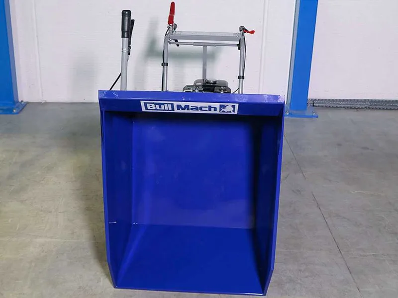 Brouette motorisée à chenilles BullMach HELIOS 320 D - Caisson dumper manuel avec capacité de charge maximale de 320 Kg