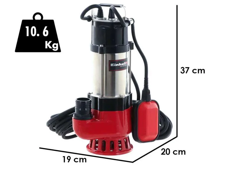 Pompe submersible pour eaux chargées Einhell GC-DP 5010G - corps en inox - 1200 l/h