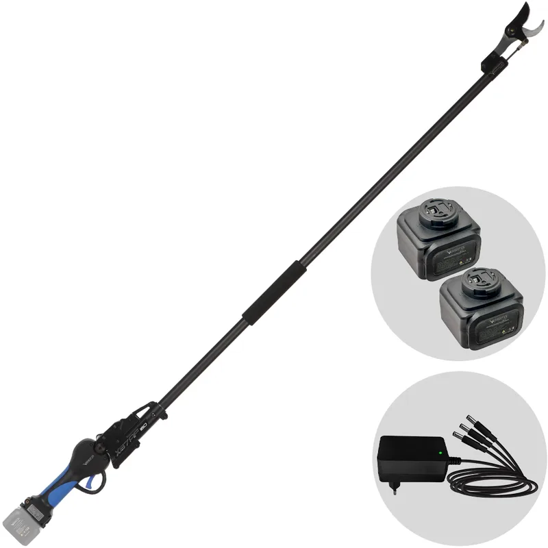 VESCO X37AF - Sécateur électrique sur perche à batterie - 160 cm - 2 x 21.6 V 2.5 Ah - Diamètre de coupe 37 mm