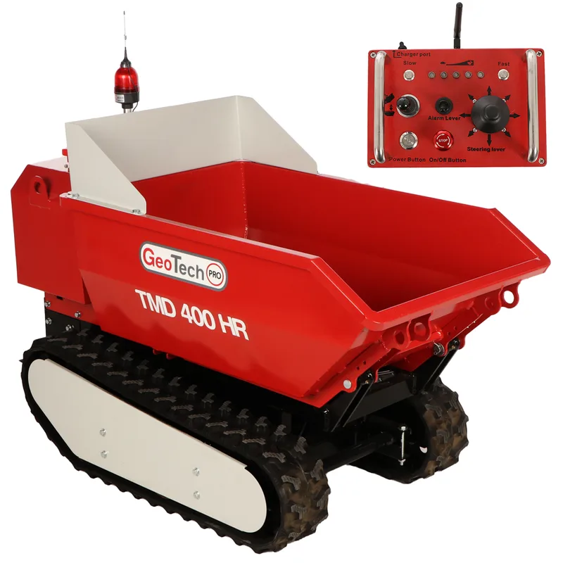 GeoTech Pro TMD 400 HR - Brouette à batterie radiocommandée - Basculement hydraulique - 48V 15Ah