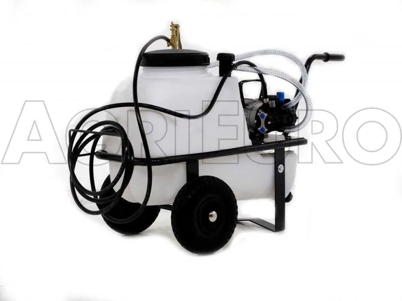 Groupe motopompe de pulvérisation Comet MC 18 - moteur électrique monophasé sur chariot cuve 50 L