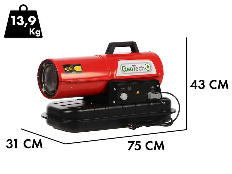 GeoTech DH 2000 - Générateur d'air chaud diesel - À combustion directe