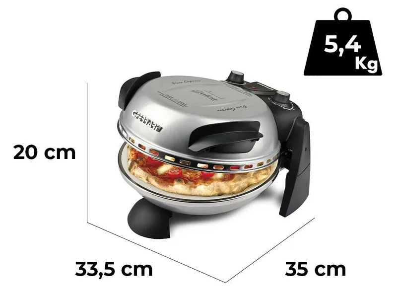 G3 Ferrari Delizia Silver - Four à pizza électrique - Pierre réfractaire