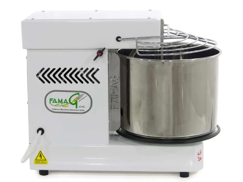 Pétrin à spirale Famag IM 10-S monophasé avec tête basculante - 10 KG