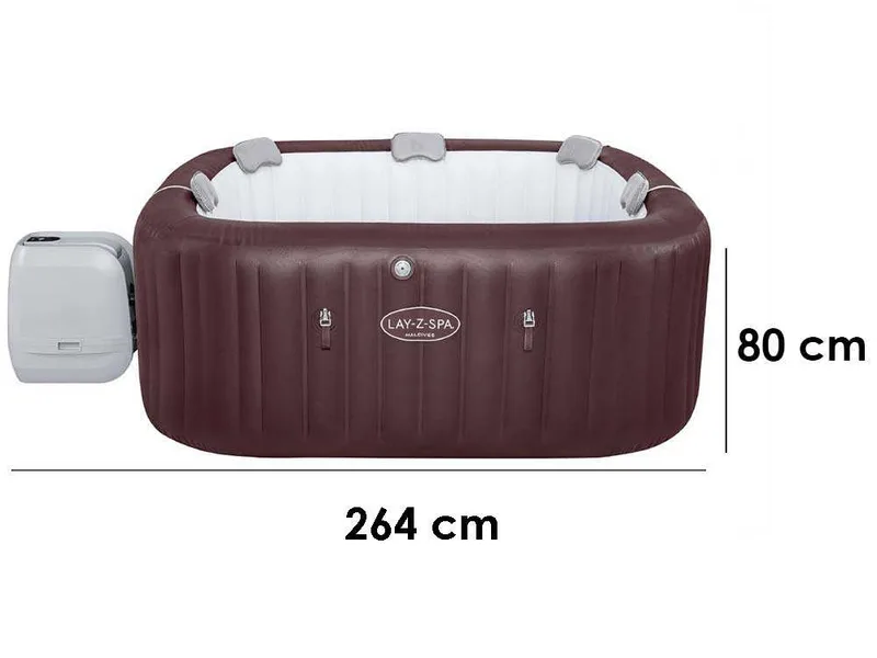 Bestway Lay-Z-Spa Maldives HydroJet Pro 6001U - 201x201x80 cm - Spa gonflable à hydromassage