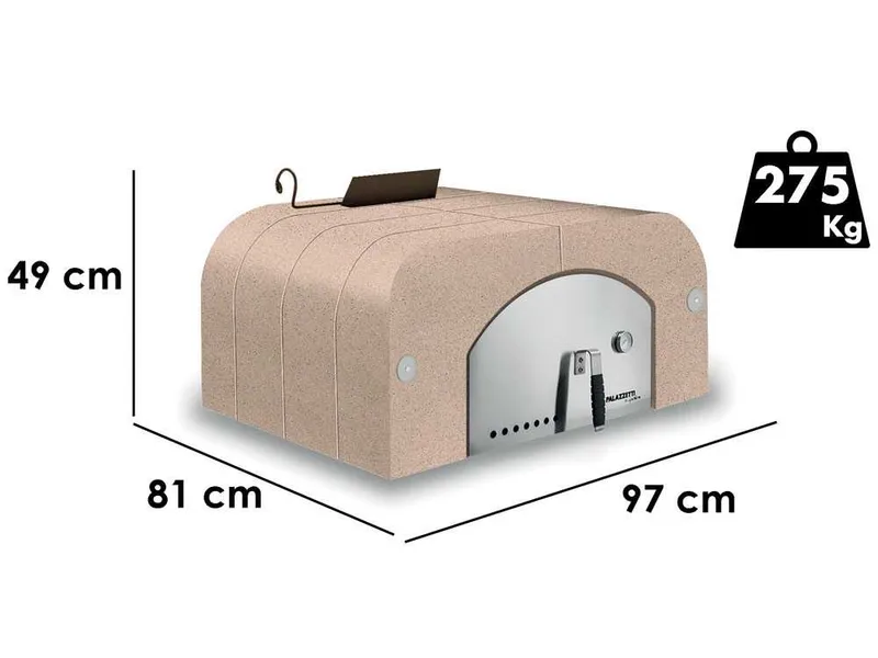 Palazzetti Easy Medium - Four à bois d'extérieur - Avec chambre 77x65 - Capacité de cuisson 4 pizzas