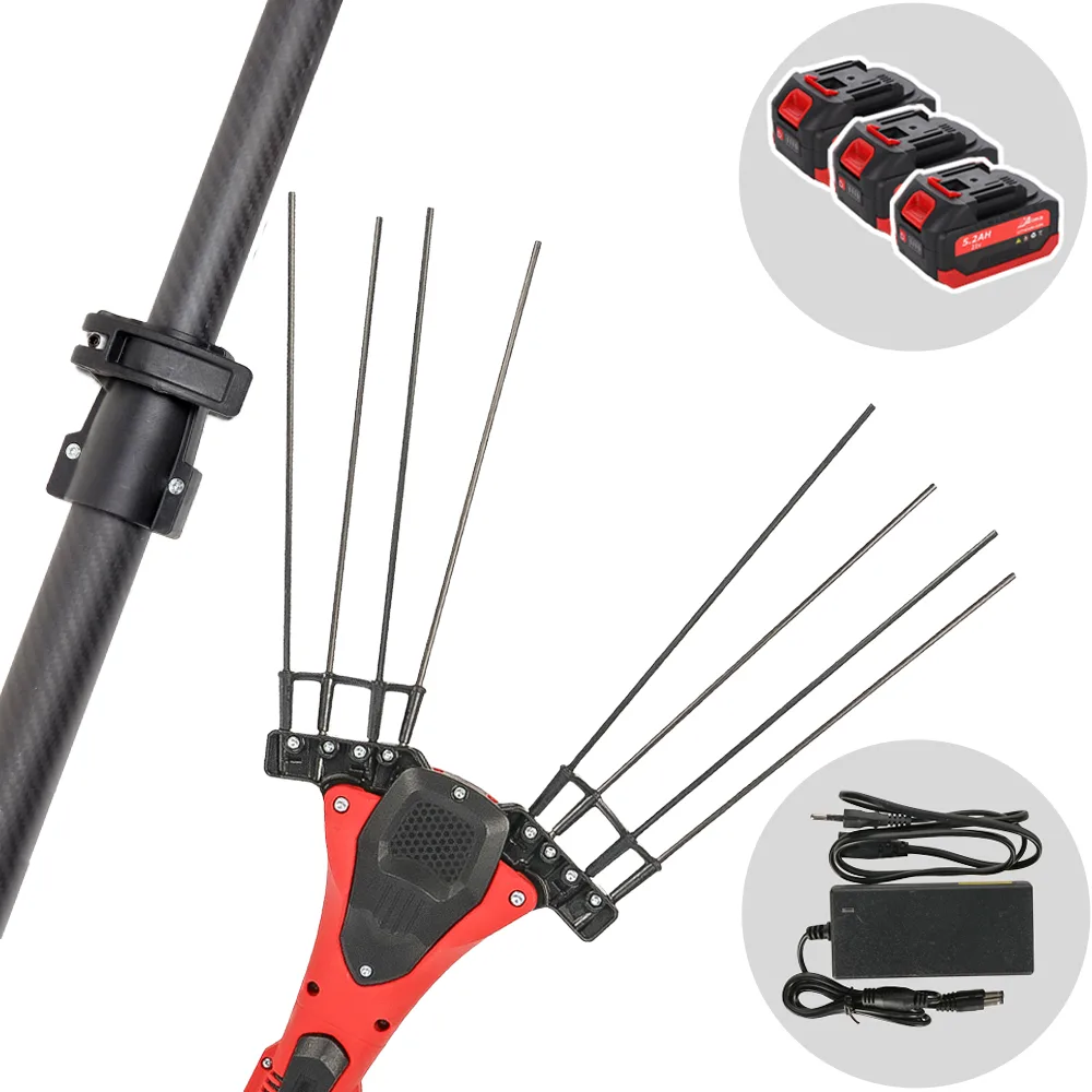 Aima Giulia Cordless - Peigne vibreur électrique à batterie - Perche télescopique en carbone - 195-300 cm - 3 x 21 V 5,2 Ah