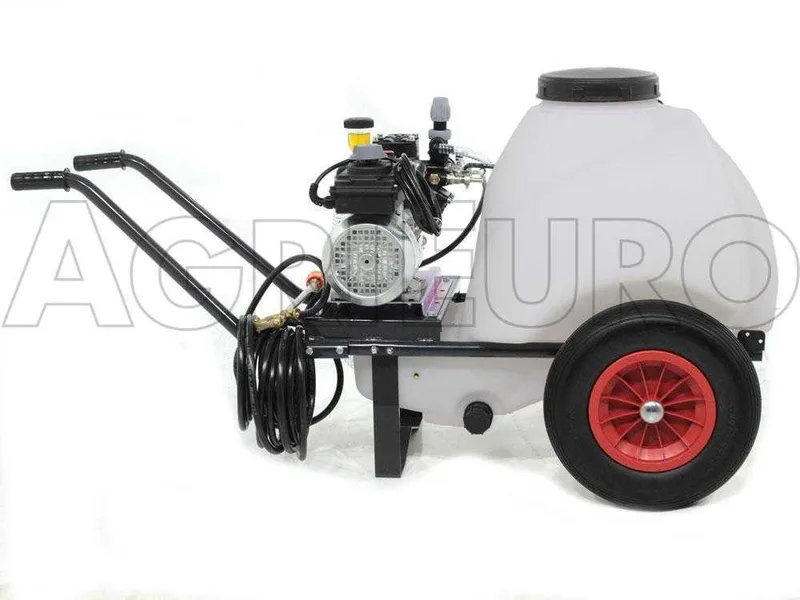 Groupe motopompe de pulvérisation Comet APS 31 - moteur monophasé et chariot avec cuve 120 l
