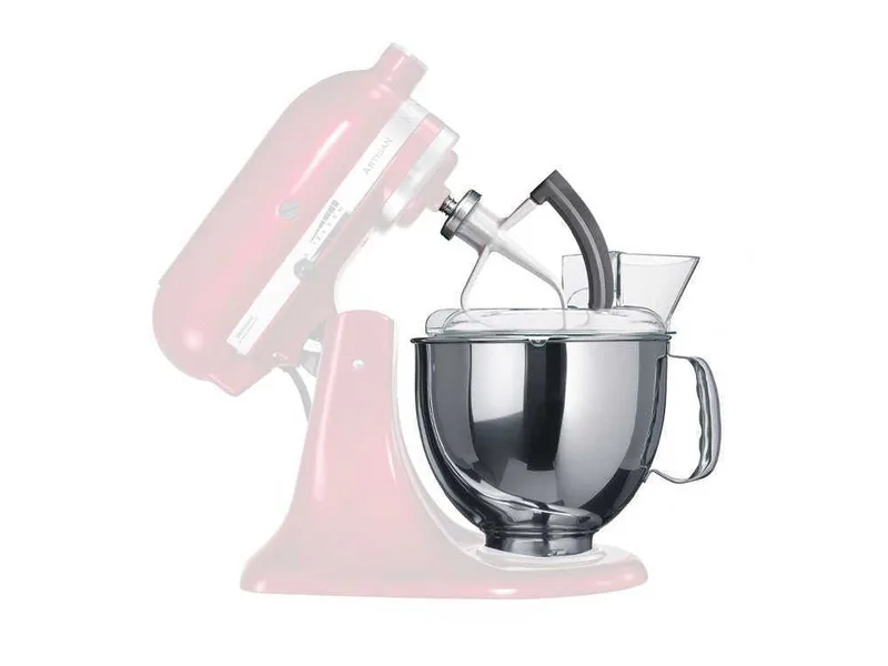 KitchenAid 5KFE5T - Fouet plat avec bord en silicone blanc