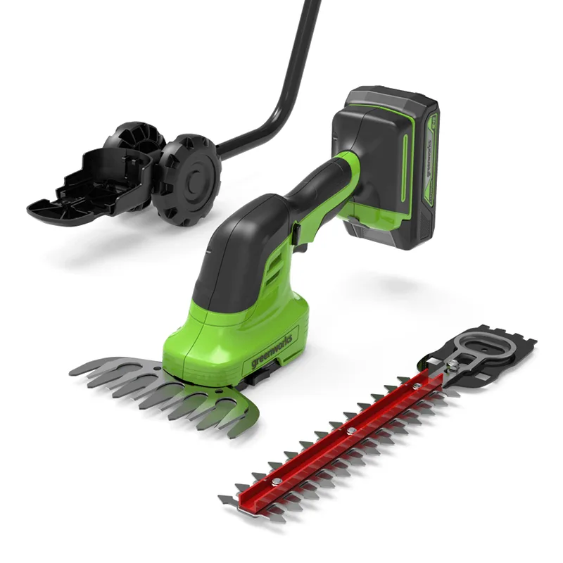 Greenworks G24SHT - Cisaille à gazon à batterie sur perche - Kit batterie de 24V/2.0Ah et chargeur