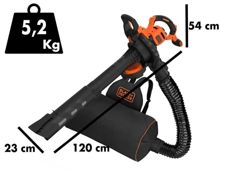 Black & Decker BEBLV300 - Souffleur aspirateur électrique à feuilles 3 en 1
