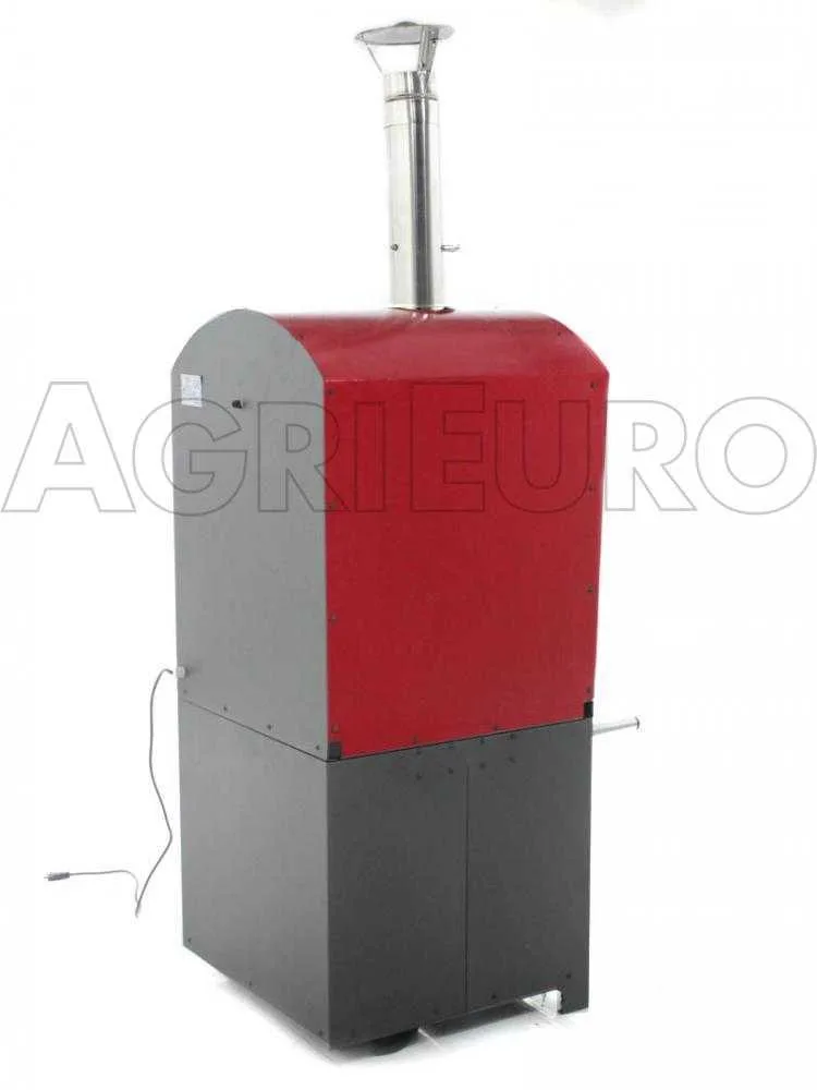 AgriEuro Minimus 50 Mini EXT - Four à pizza à bois en acier d'extérieur - Toit rouge