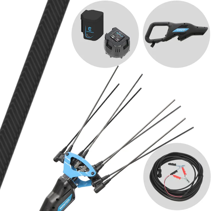 Campagnola Icarus V1 ECO Plug-in - Perche en carbone - 290 cm - Peigne vibreur électrique à batterie - 21.6V 5Ah