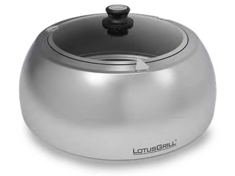 LotusGrill - Hotte en acier inox et verre pour barbecue Standard