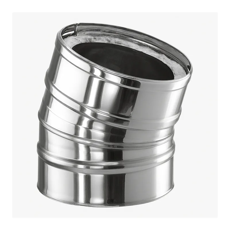 Schiedel ICS coude 15° Ø150 mm double paroi brillant