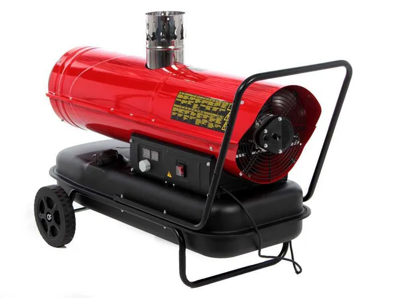 GeoTech IDH 3000 - Générateur d'air chaud diesel - à chauffage indirect - sur chariot