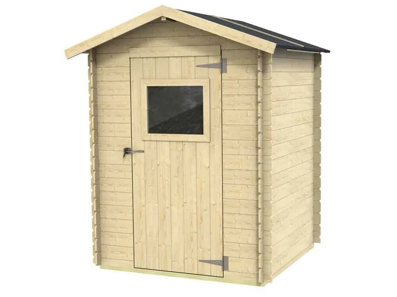 Alce Flavia 146x130 - Abri de jardin en bois - Avec fenêtre frontale - 146x130x194 cm