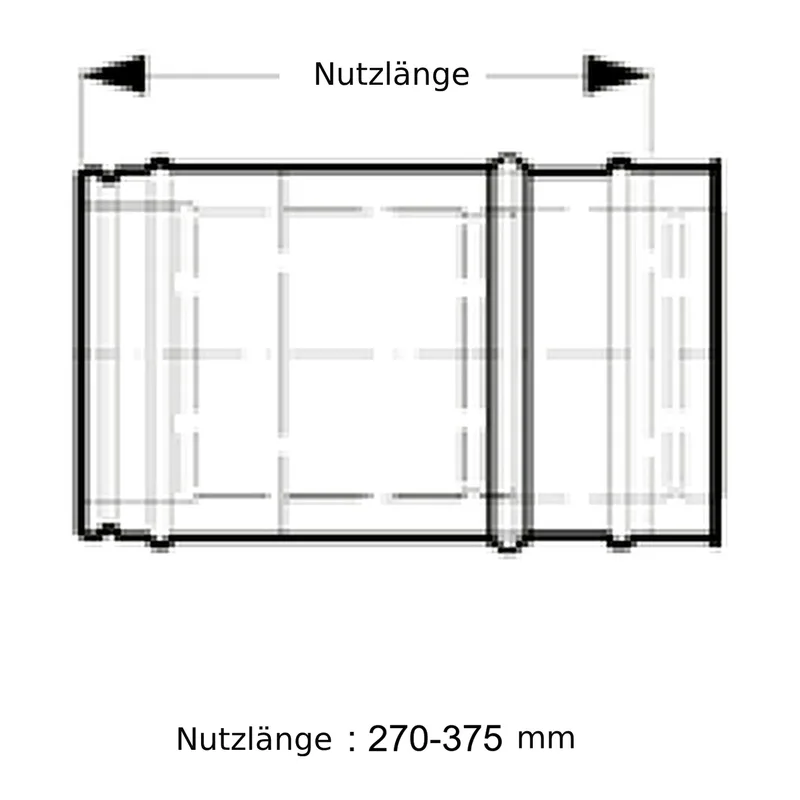 Schiedel ICS élément de compensation de tuyau 270 mm-375 mm Ø150 double paroi brillant