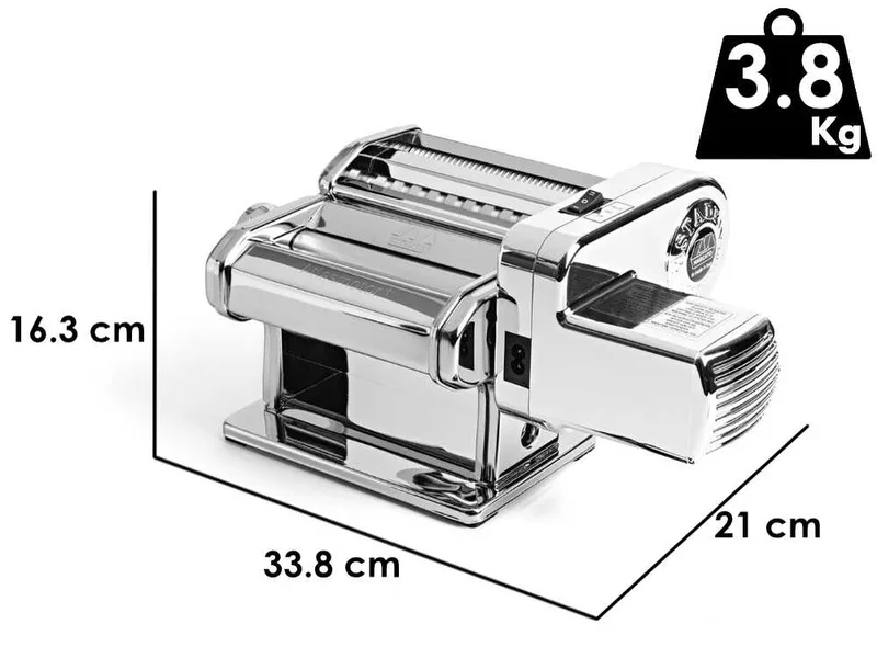 Marque Atlasmotor+ - Machine à pâtes électrique en acier chromé